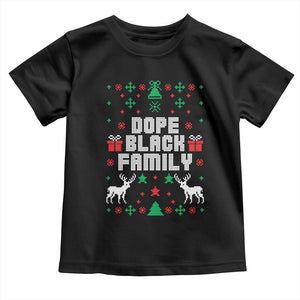 African American Family Christmas Toddler T Shirt Dope Black Family Matching Ugly Christmas - African Pride