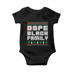 African American Family Christmas Baby Onesie Dope Black Family Matching Ugly Xmas - African Pride