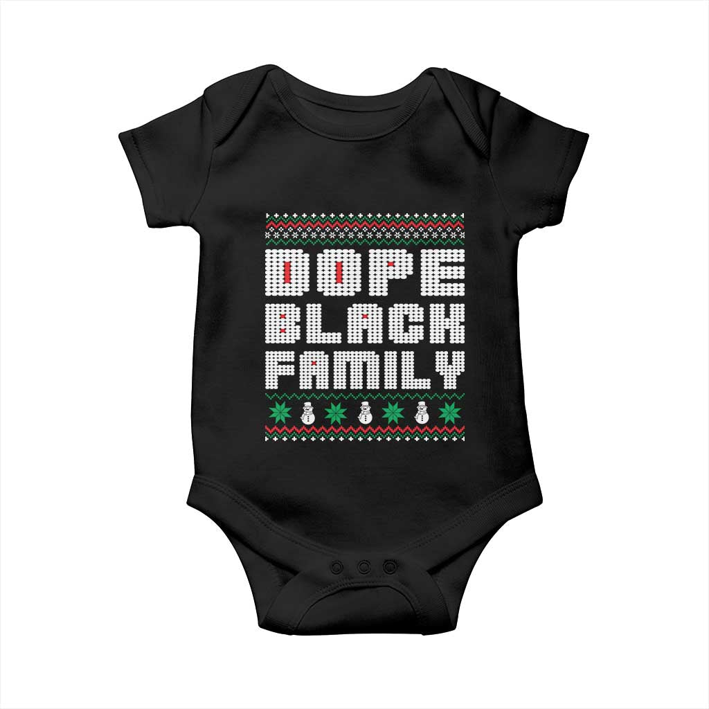 African American Family Christmas Baby Onesie Dope Black Family Matching Ugly Xmas - African Pride