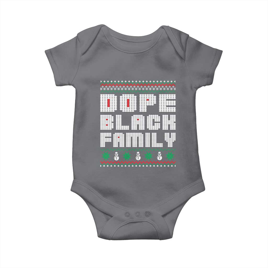 African American Family Christmas Baby Onesie Dope Black Family Matching Ugly Xmas - African Pride