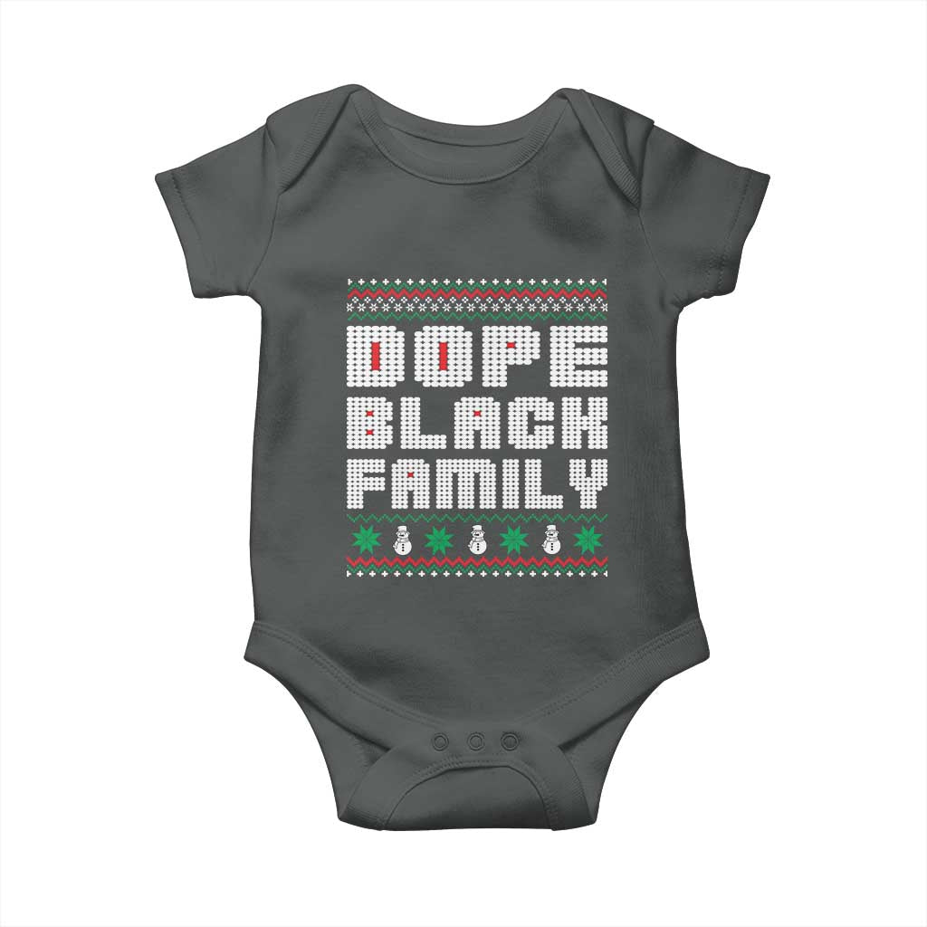 African American Family Christmas Baby Onesie Dope Black Family Matching Ugly Xmas - African Pride