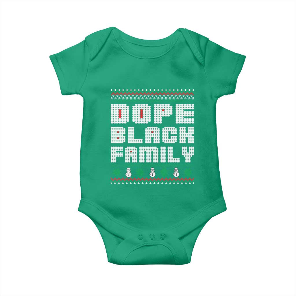 African American Family Christmas Baby Onesie Dope Black Family Matching Ugly Xmas - African Pride