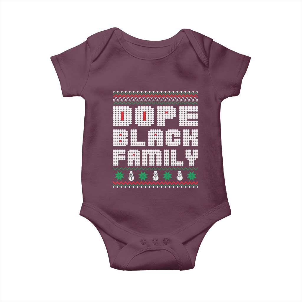 African American Family Christmas Baby Onesie Dope Black Family Matching Ugly Xmas - African Pride