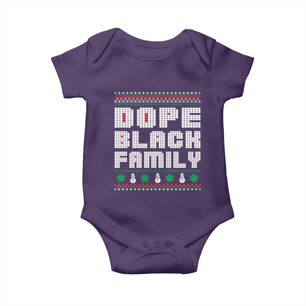 African American Family Christmas Baby Onesie Dope Black Family Matching Ugly Xmas - African Pride