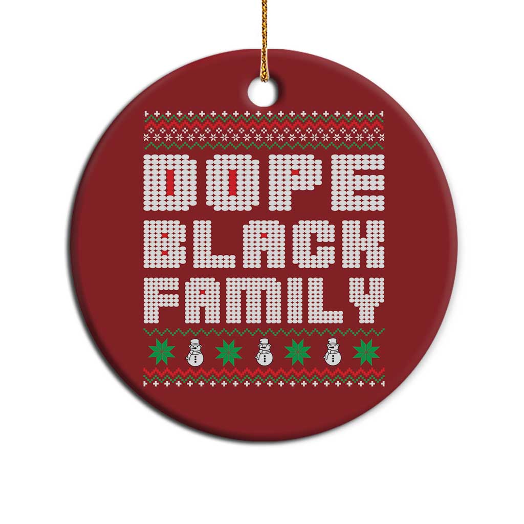 African American Family Christmas Christmas Ornament Dope Black Family Matching Ugly Xmas - African Pride