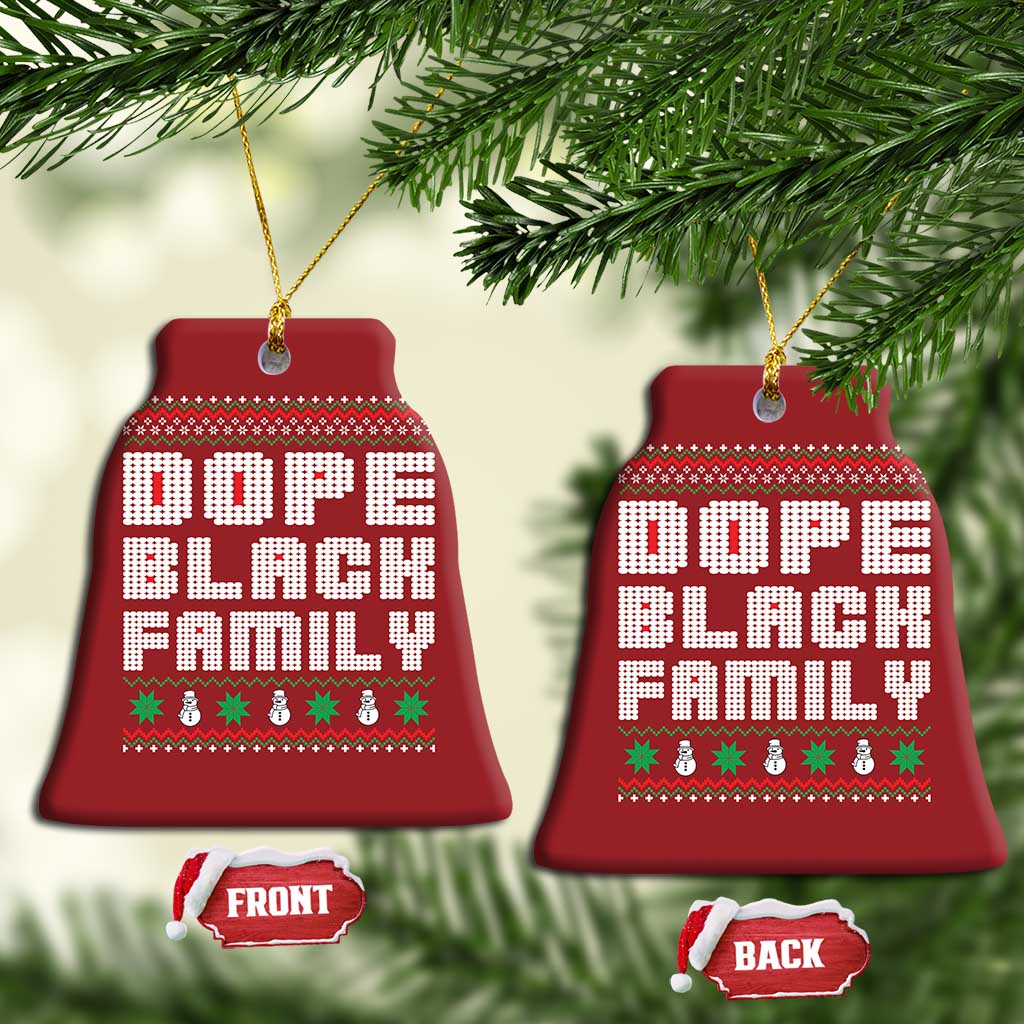 African American Family Christmas Christmas Ornament Dope Black Family Matching Ugly Xmas - African Pride