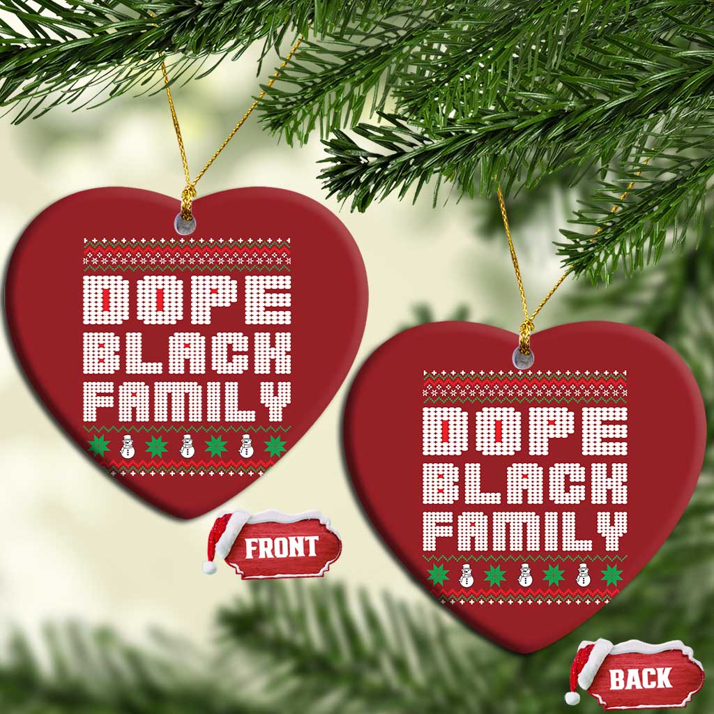 African American Family Christmas Christmas Ornament Dope Black Family Matching Ugly Xmas - African Pride