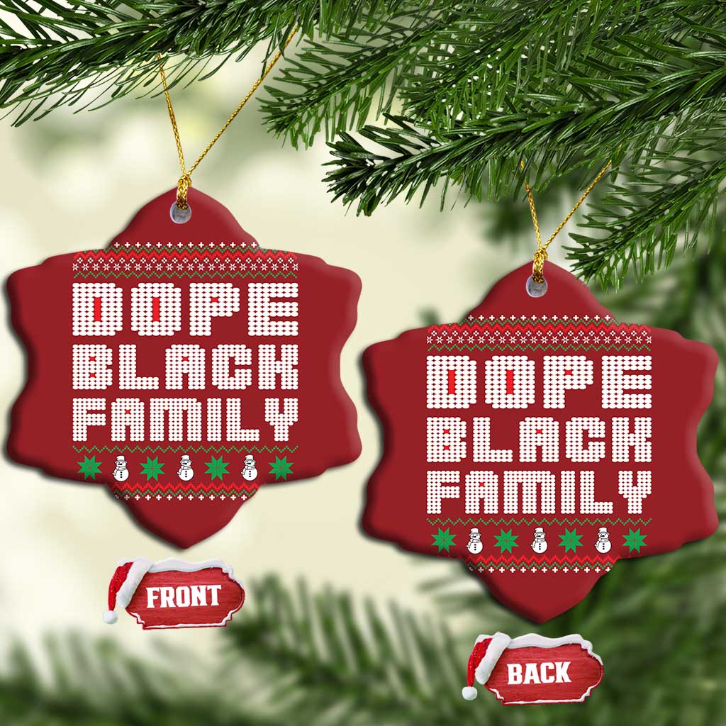 African American Family Christmas Christmas Ornament Dope Black Family Matching Ugly Xmas - African Pride