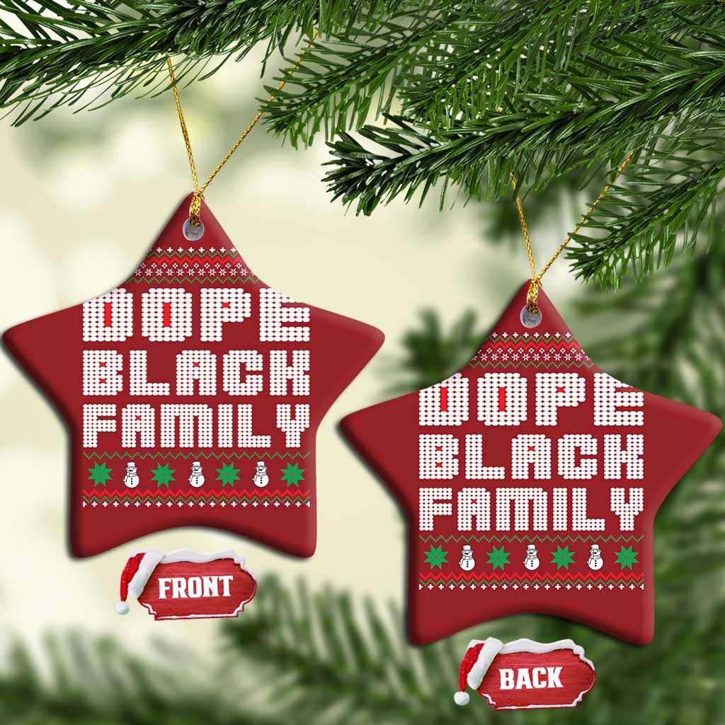 African American Family Christmas Christmas Ornament Dope Black Family Matching Ugly Xmas - African Pride