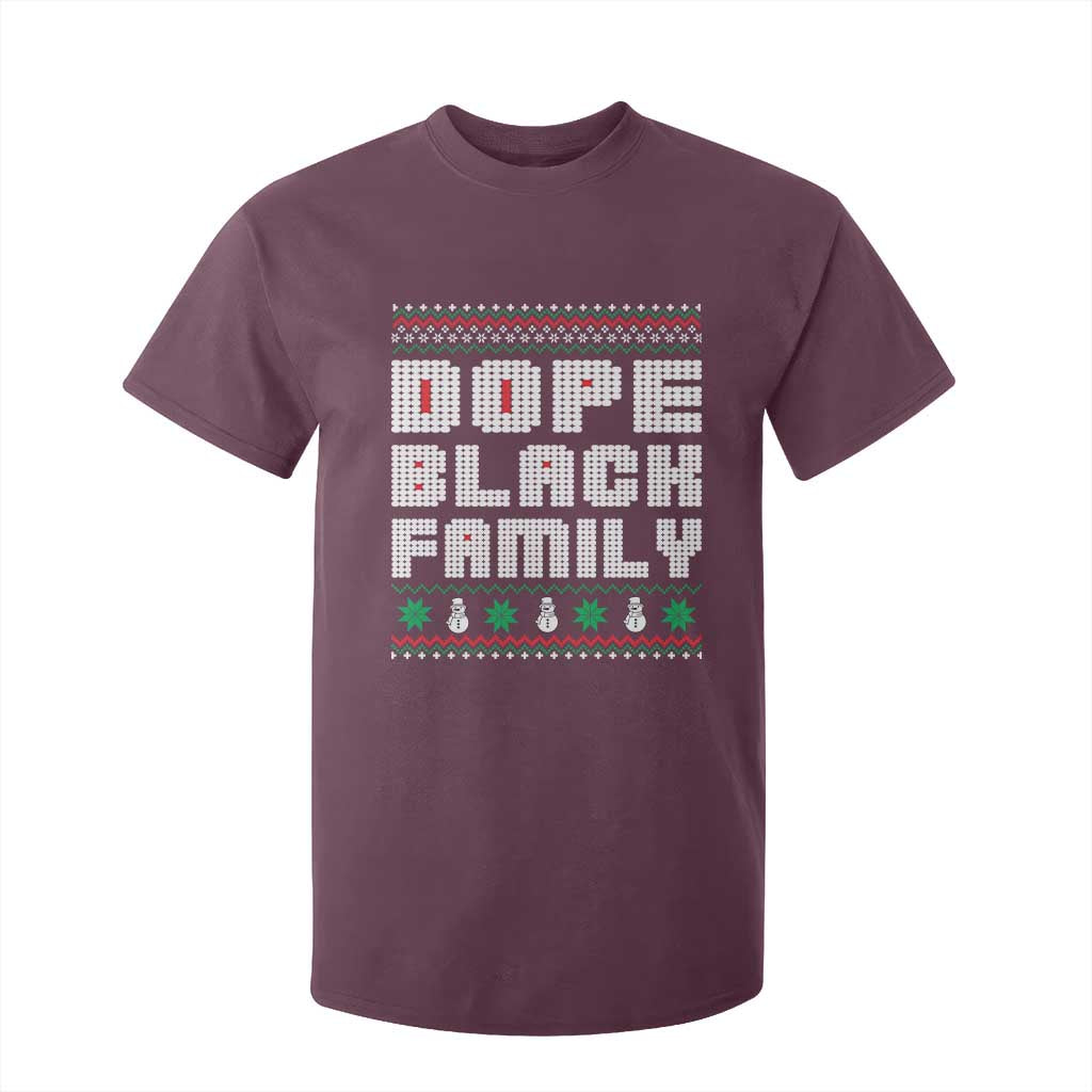 African American Family Christmas T Shirt For Kid Dope Black Family Matching Ugly Xmas - African Pride