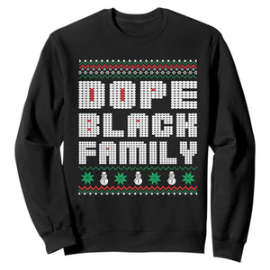 African American Family Christmas Sweatshirt Dope Black Family Matching Ugly Xmas - African Pride