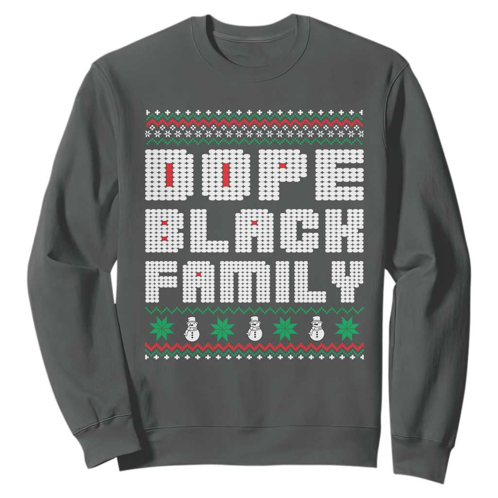 African American Family Christmas Sweatshirt Dope Black Family Matching Ugly Xmas - African Pride