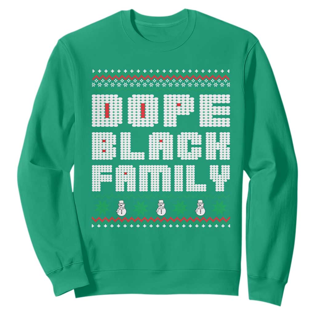 African American Family Christmas Sweatshirt Dope Black Family Matching Ugly Xmas - African Pride