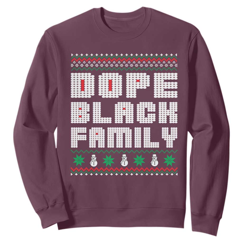 African American Family Christmas Sweatshirt Dope Black Family Matching Ugly Xmas - African Pride