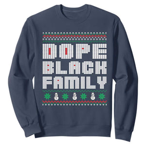 African American Family Christmas Sweatshirt Dope Black Family Matching Ugly Xmas - African Pride