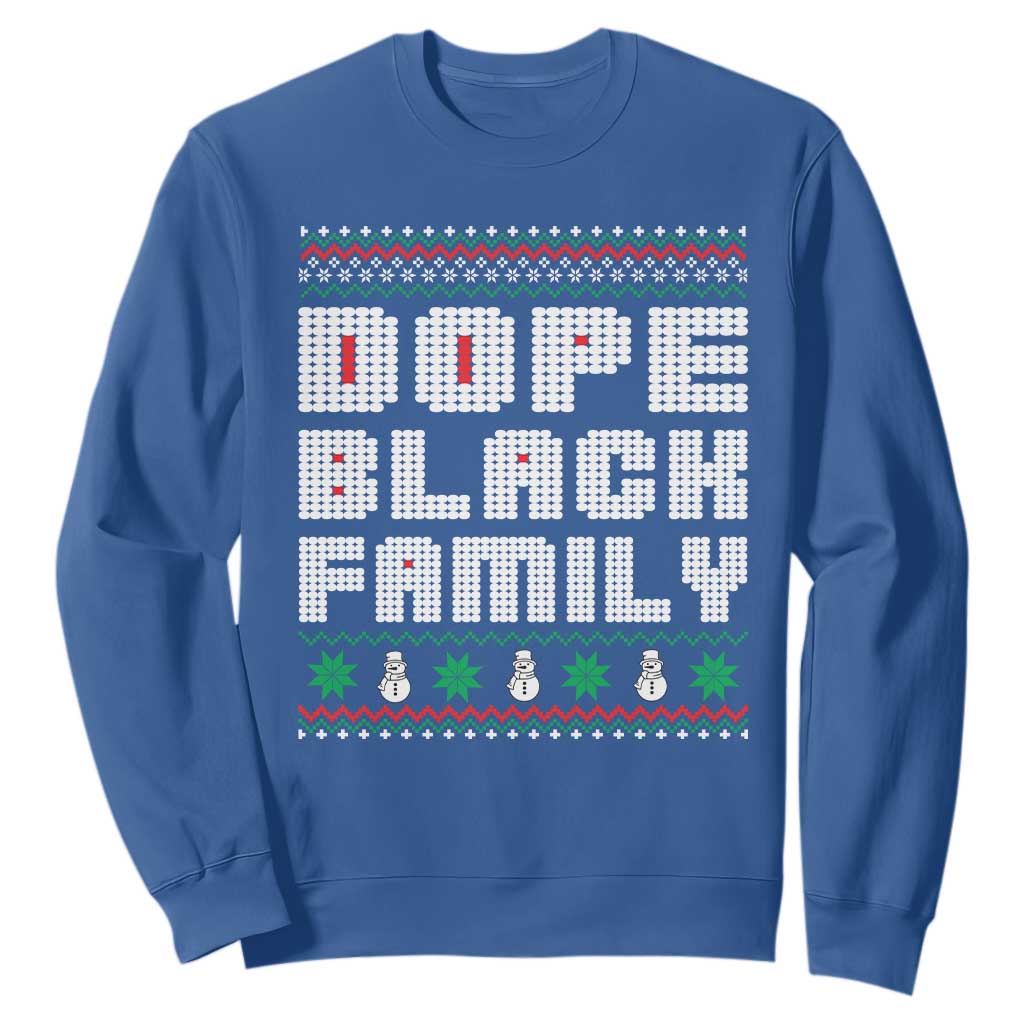 African American Family Christmas Sweatshirt Dope Black Family Matching Ugly Xmas - African Pride