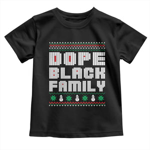 African American Family Christmas Toddler T Shirt Dope Black Family Matching Ugly Xmas - African Pride