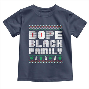 African American Family Christmas Toddler T Shirt Dope Black Family Matching Ugly Xmas - African Pride