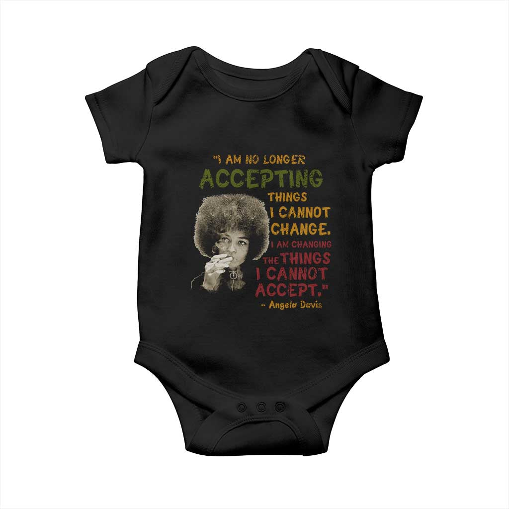 Black History Month Angela Davis Baby Onesie Black Panther Party Feminist Human Rights Inspirational Quote - African Pride