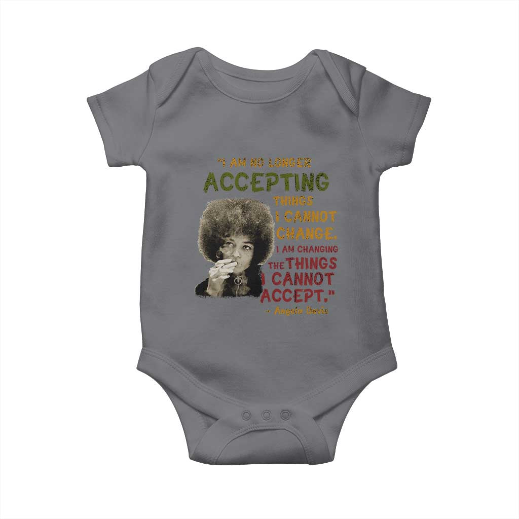 Black History Month Angela Davis Baby Onesie Black Panther Party Feminist Human Rights Inspirational Quote - African Pride