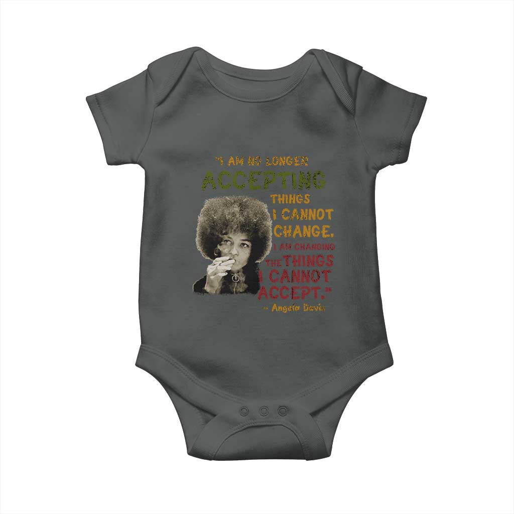 Black History Month Angela Davis Baby Onesie Black Panther Party Feminist Human Rights Inspirational Quote - African Pride