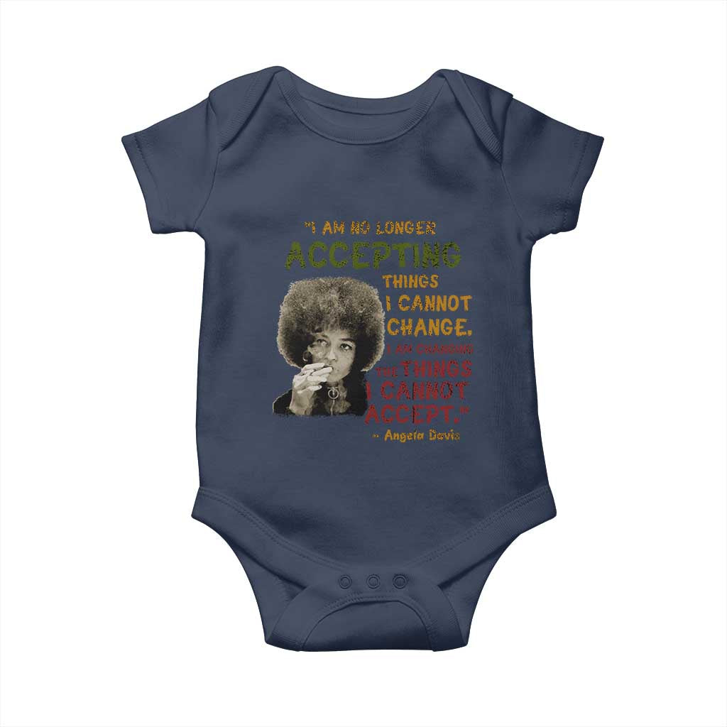 Black History Month Angela Davis Baby Onesie Black Panther Party Feminist Human Rights Inspirational Quote - African Pride