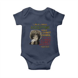 Black History Month Angela Davis Baby Onesie Black Panther Party Feminist Human Rights Inspirational Quote - African Pride