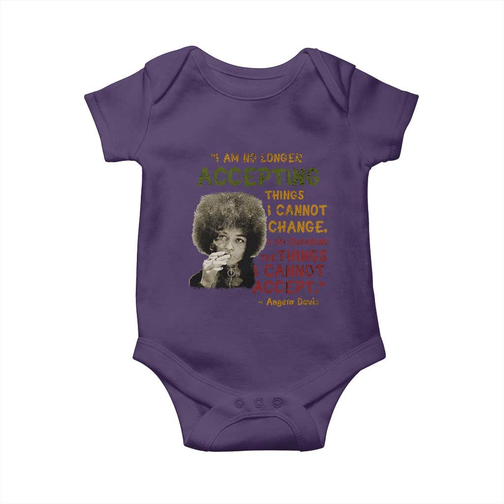 Black History Month Angela Davis Baby Onesie Black Panther Party Feminist Human Rights Inspirational Quote - African Pride