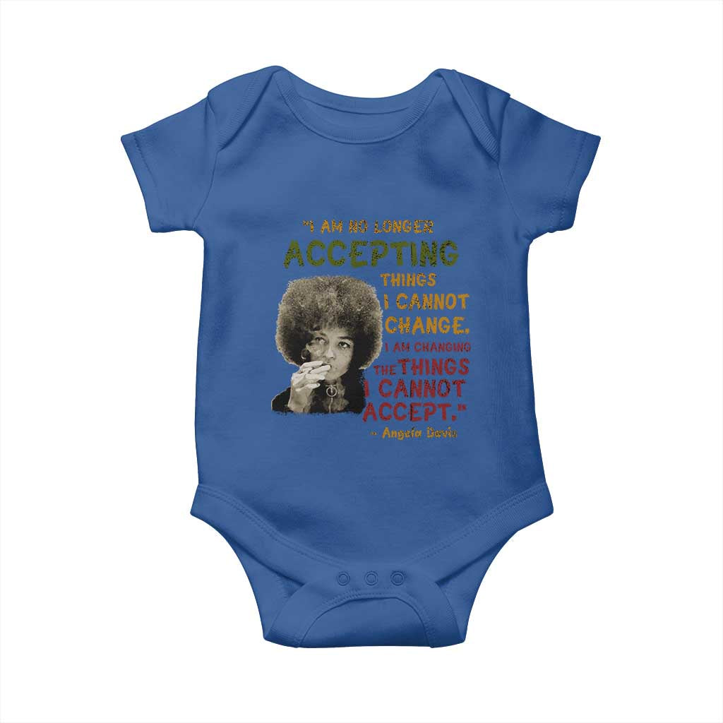 Black History Month Angela Davis Baby Onesie Black Panther Party Feminist Human Rights Inspirational Quote - African Pride
