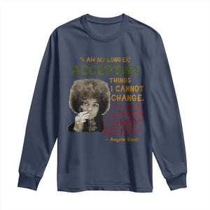 Black History Month Angela Davis Long Sleeve Shirt Black Panther Party Feminist Human Rights Inspirational Quote - African Pride