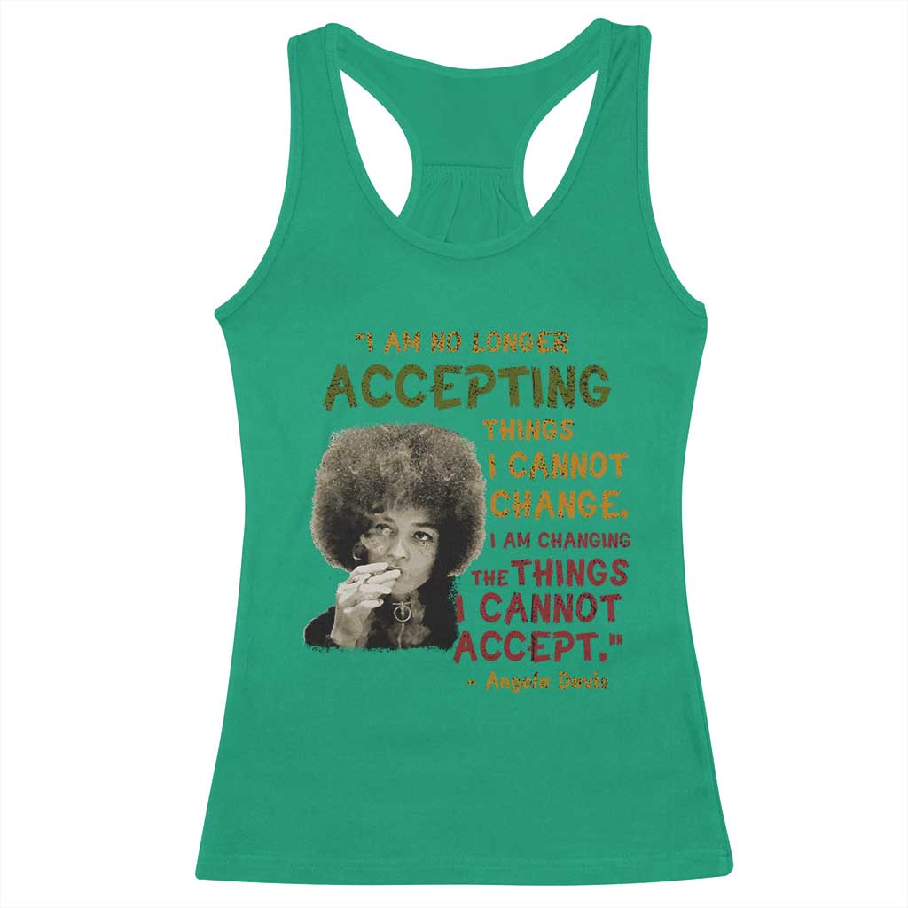 Black History Month Angela Davis Racerback Tank Top Black Panther Party Feminist Human Rights Inspirational Quote - African Pride