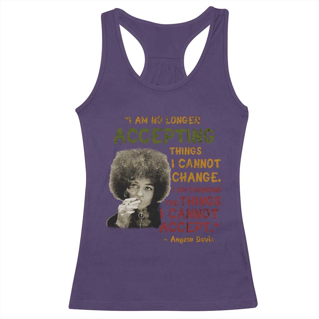 Black History Month Angela Davis Racerback Tank Top Black Panther Party Feminist Human Rights Inspirational Quote - African Pride
