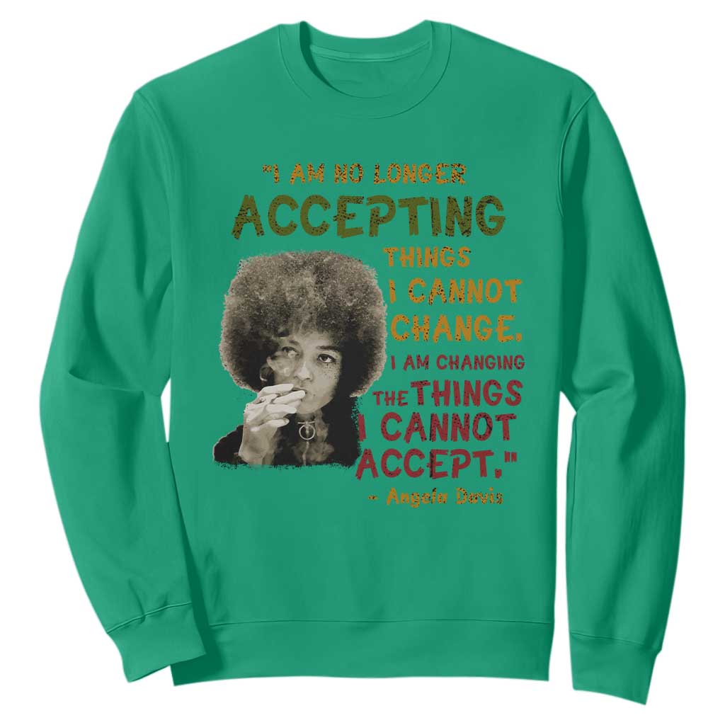 Black History Month Angela Davis Sweatshirt Black Panther Party Feminist Human Rights Inspirational Quote - African Pride