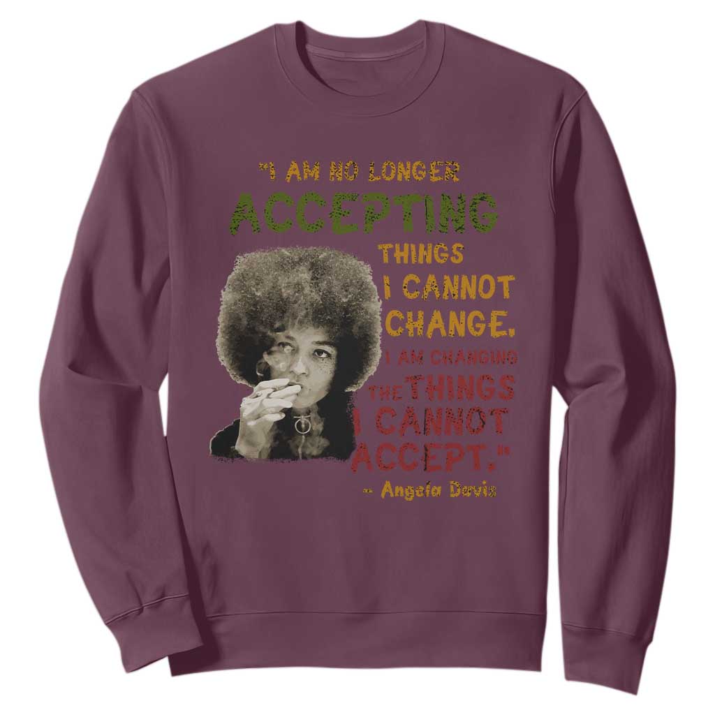 Black History Month Angela Davis Sweatshirt Black Panther Party Feminist Human Rights Inspirational Quote - African Pride