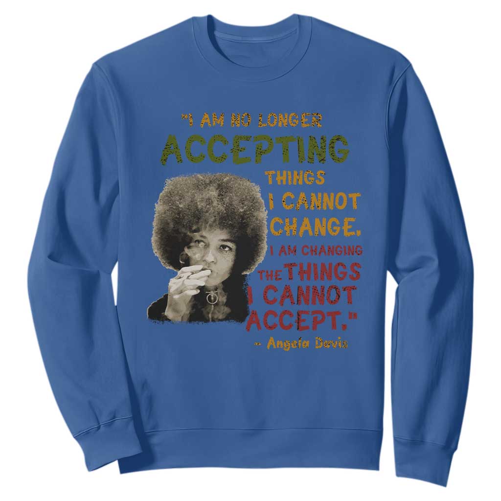 Black History Month Angela Davis Sweatshirt Black Panther Party Feminist Human Rights Inspirational Quote - African Pride