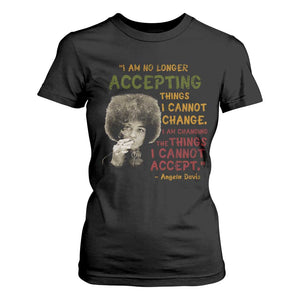 Black History Month Angela Davis T Shirt For Women Black Panther Party Feminist Human Rights Inspirational Quote - African Pride