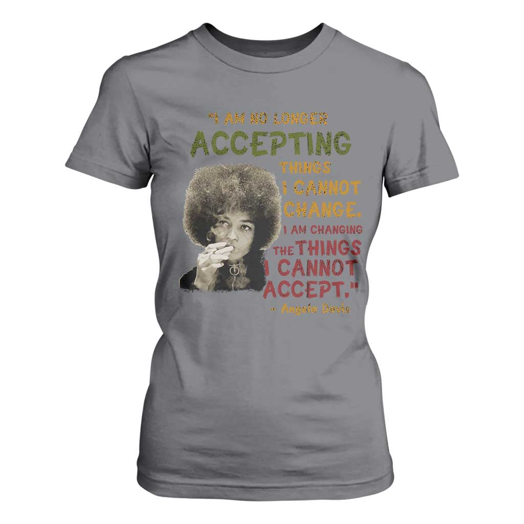 Black History Month Angela Davis T Shirt For Women Black Panther Party Feminist Human Rights Inspirational Quote - African Pride
