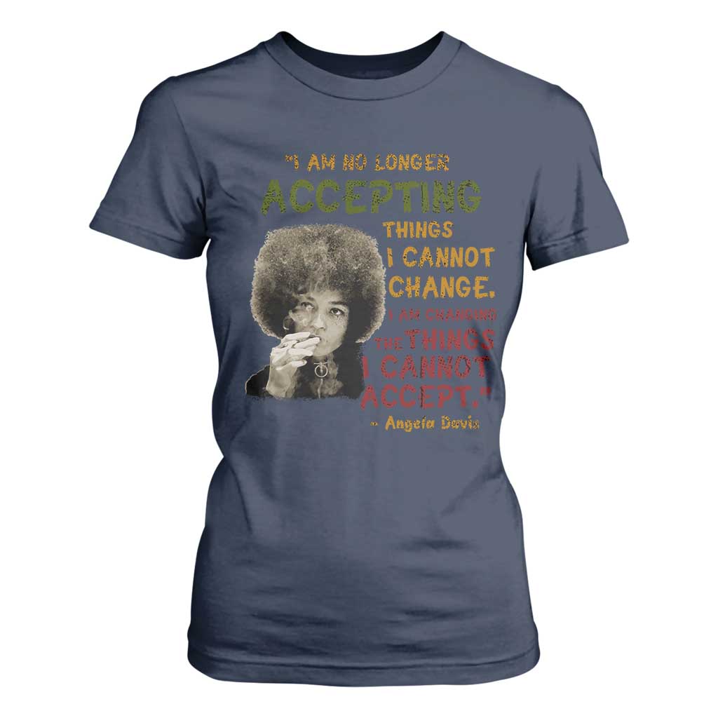 Black History Month Angela Davis T Shirt For Women Black Panther Party Feminist Human Rights Inspirational Quote - African Pride