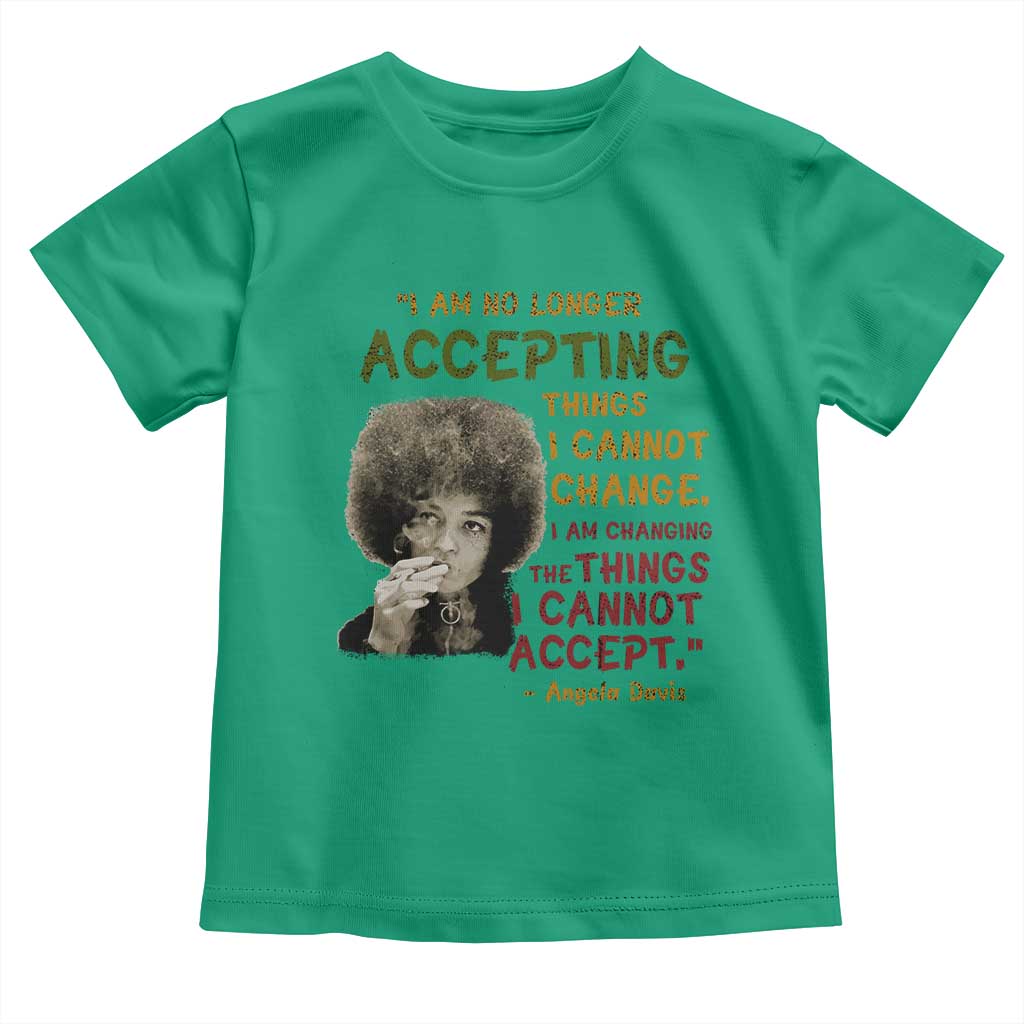 Black History Month Angela Davis Toddler T Shirt Black Panther Party Feminist Human Rights Inspirational Quote - African Pride