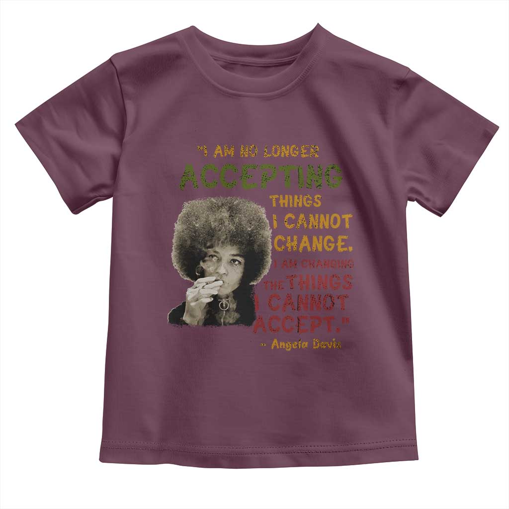 Black History Month Angela Davis Toddler T Shirt Black Panther Party Feminist Human Rights Inspirational Quote - African Pride