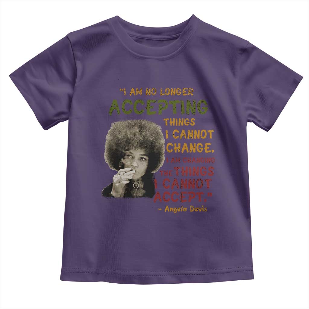Black History Month Angela Davis Toddler T Shirt Black Panther Party Feminist Human Rights Inspirational Quote - African Pride