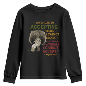Black History Month Angela Davis Youth Sweatshirt Black Panther Party Feminist Human Rights Inspirational Quote - African Pride