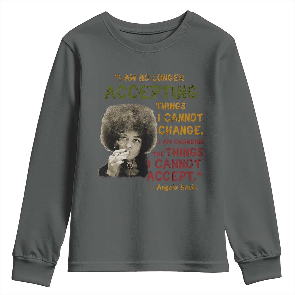 Black History Month Angela Davis Youth Sweatshirt Black Panther Party Feminist Human Rights Inspirational Quote - African Pride