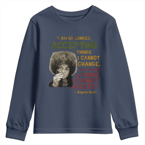 Black History Month Angela Davis Youth Sweatshirt Black Panther Party Feminist Human Rights Inspirational Quote - African Pride