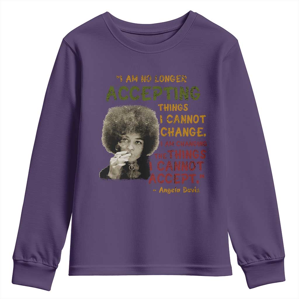 Black History Month Angela Davis Youth Sweatshirt Black Panther Party Feminist Human Rights Inspirational Quote - African Pride