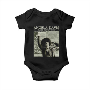 Black History Month Angela Davis Baby Onesie Raise Your Voice Feminist Human Rights - African Pride