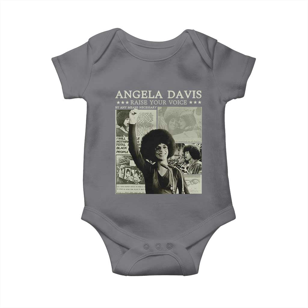 Black History Month Angela Davis Baby Onesie Raise Your Voice Feminist Human Rights - African Pride