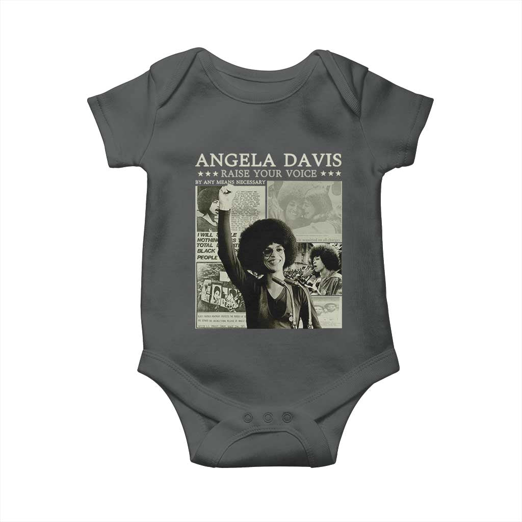Black History Month Angela Davis Baby Onesie Raise Your Voice Feminist Human Rights - African Pride