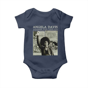 Black History Month Angela Davis Baby Onesie Raise Your Voice Feminist Human Rights - African Pride