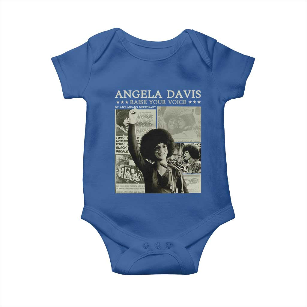 Black History Month Angela Davis Baby Onesie Raise Your Voice Feminist Human Rights - African Pride